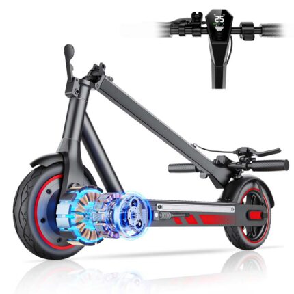 Trottinette électrique V10 500W avec pneus alvéolés de 10 pouces